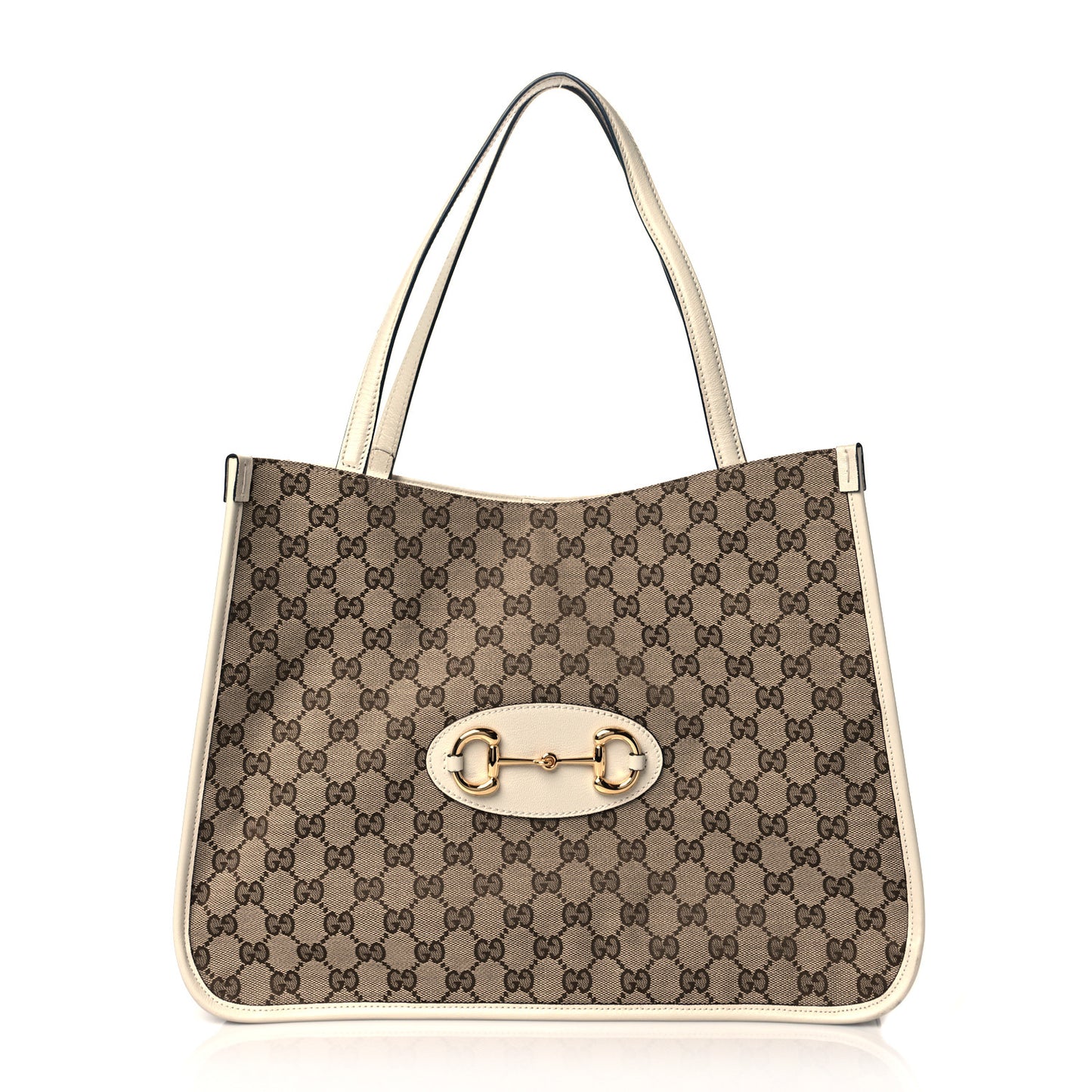 Monogram New Sakai Calfskin Lux Horsebit 1955 Tote Beige Ebony Mystic White