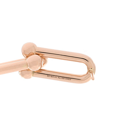 Tiffany 18K Rose Gold HardWear Double Long Link Earrings 4 of 5