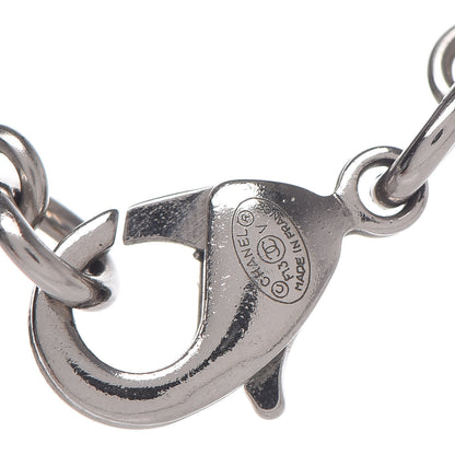 Chanel Crystal Timeless CC Necklace Silver 4 of 5