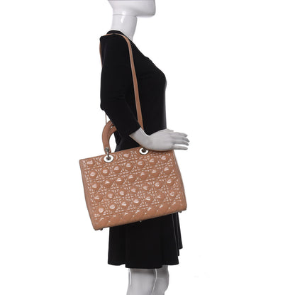 Christian Dior Patent Cannage Large Lady Dior Beige 1 of 10