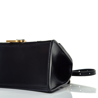 Balenciaga Shiny Box Calfskin Small Hourglass Top Handle Bag Black 9 of 9