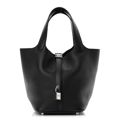 Hermes Taurillon Clemence Picotin Lock 18 PM Black 1 of 12