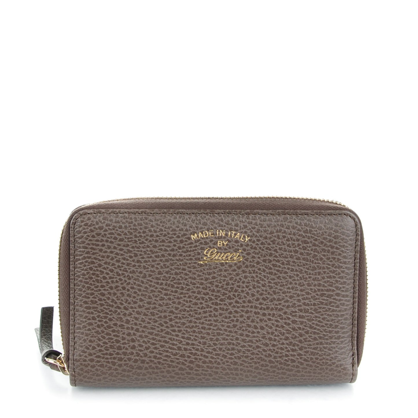 Dollar Calfskin Bi-Color Medium Swing Zip Around Wallet Grey Field Soft Pink