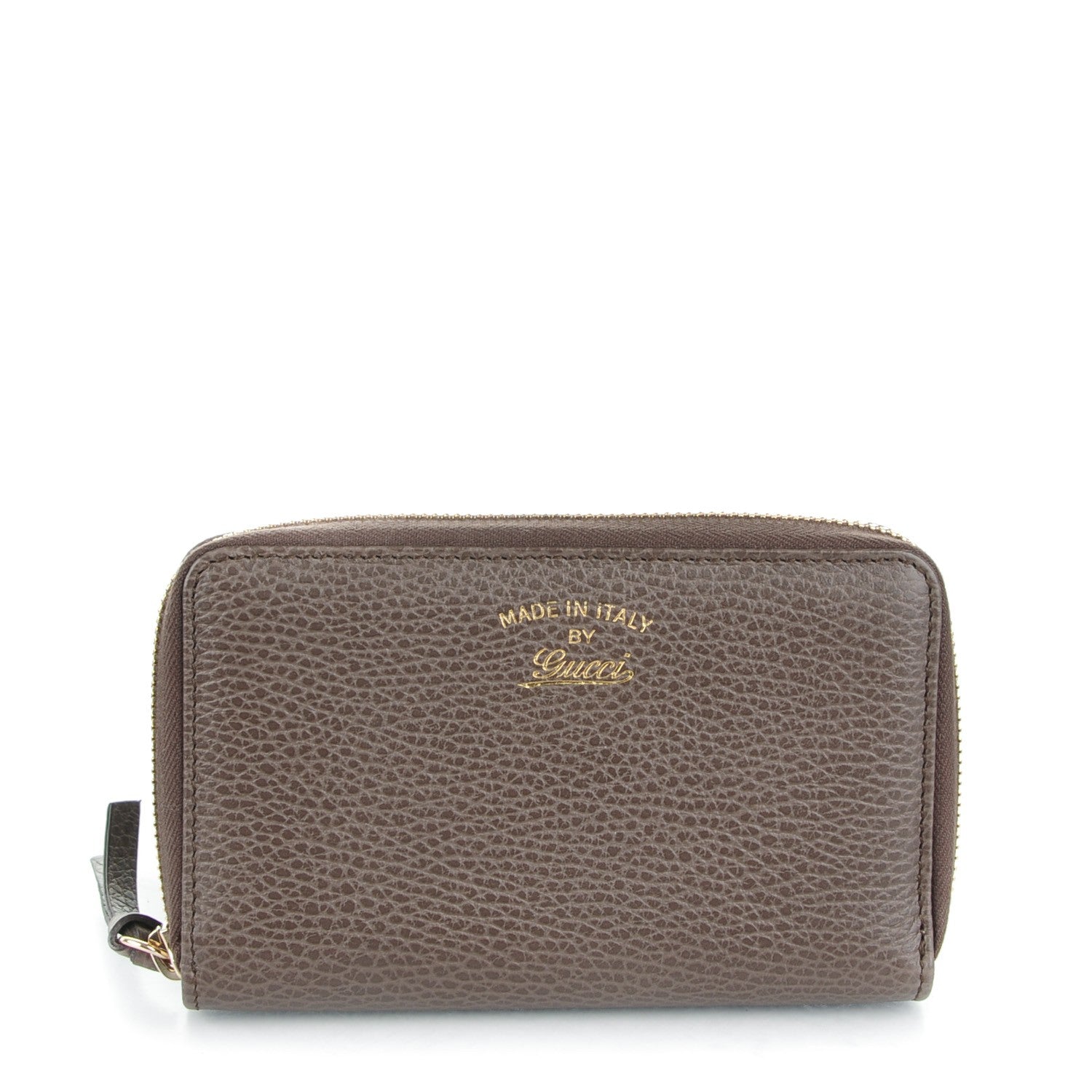 Gucci Dollar Calfskin Bi-Color Medium Swing Zip Around Wallet Grey Field Soft Pink 1 of 7