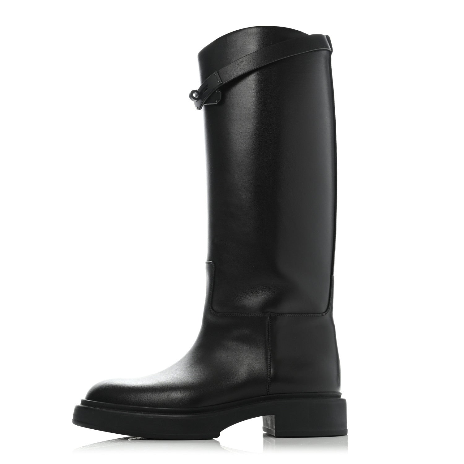 Hermes Box Kelly Jumping Boots 36 So Black 1 of 13