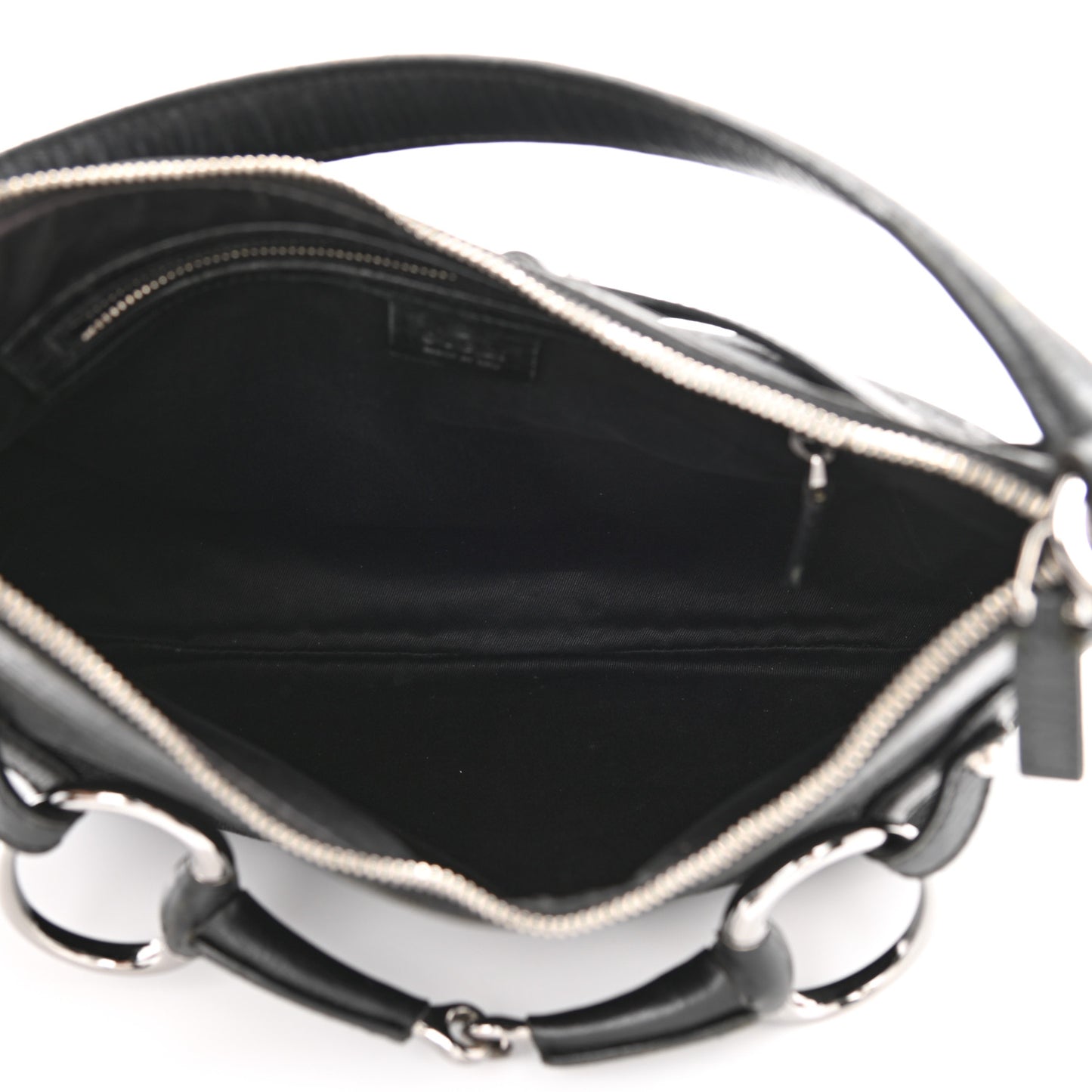 Monogram Horsebit Hobo Black