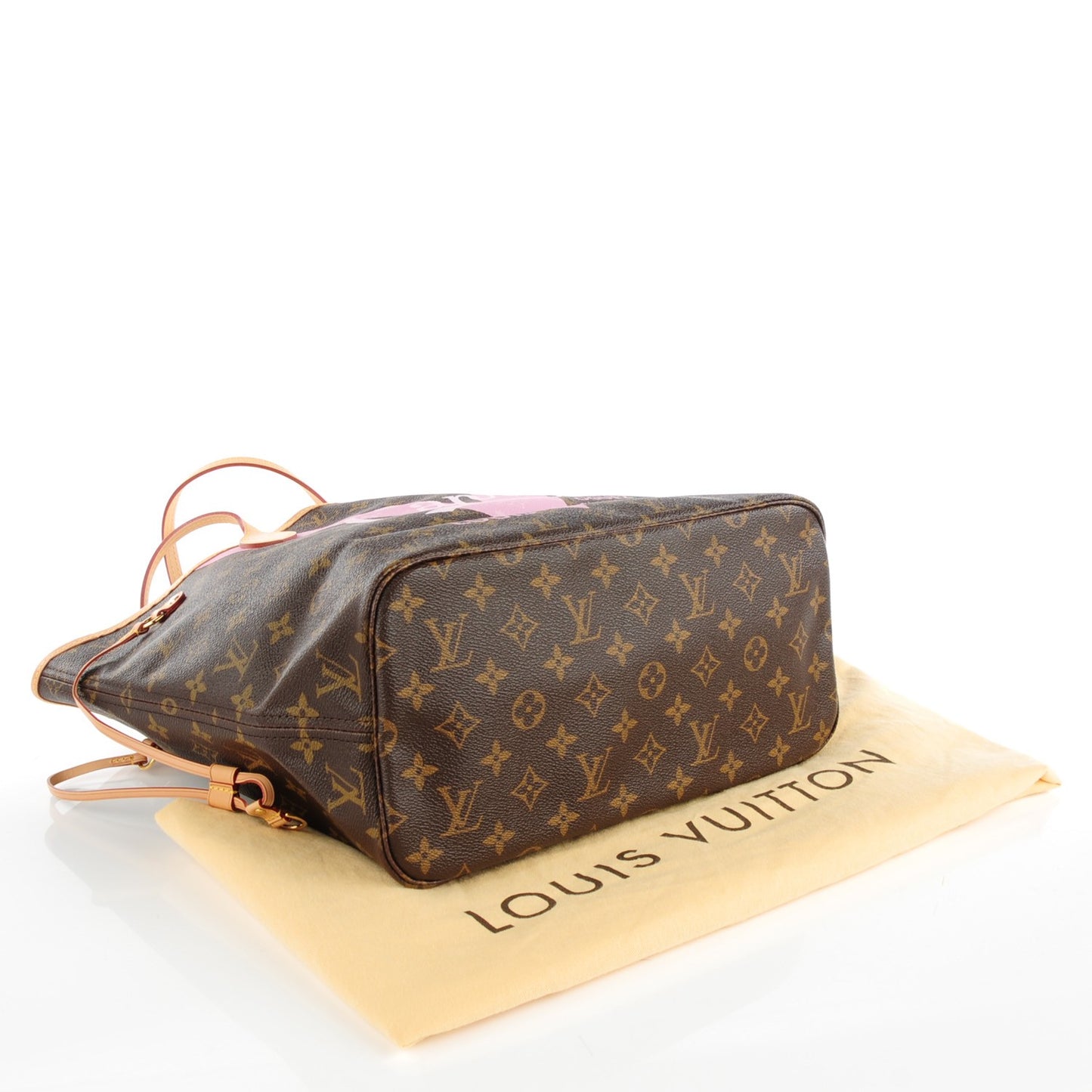 Monogram Capri V Neverfull MM Rose Ballerine