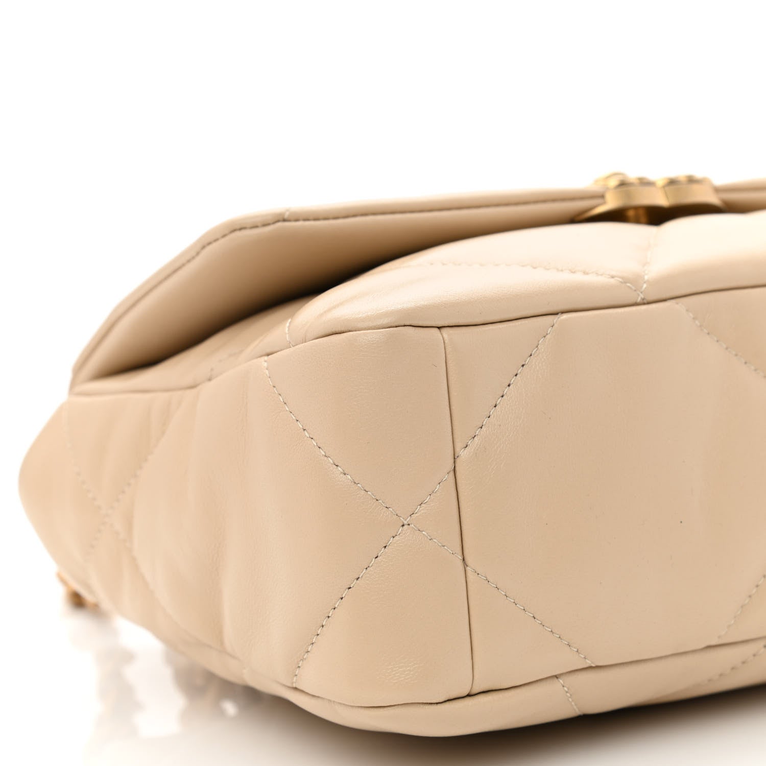 Chanel Lambskin Quilted Medium Chanel 19 Flap Light Beige 9 of 11