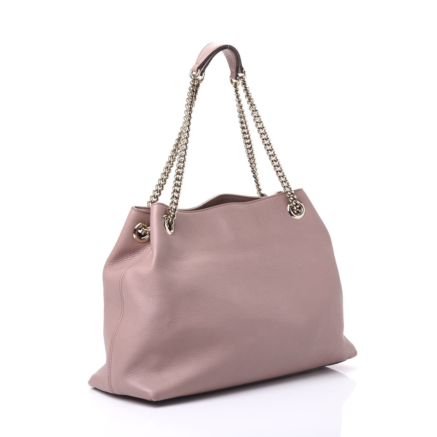 Gucci Pebbled Calfskin Medium Soho Chain Shoulder Bag Dark Cipria 2 of 12
