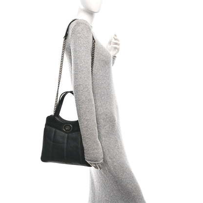 Gucci Calfskin Petite GG Small Tote Bag Black 2 of 11