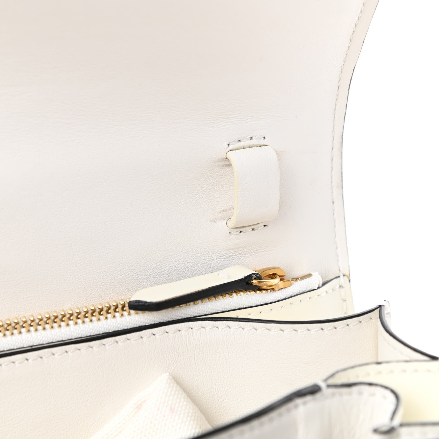 Celine Spazzolato Calfskin Medium Classic Box Flap Bag White 13 of 16