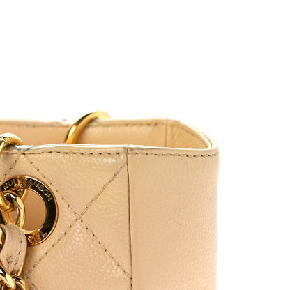 Chanel Caviar Quilted Petit Shopping Tote PST Beige 11 of 11