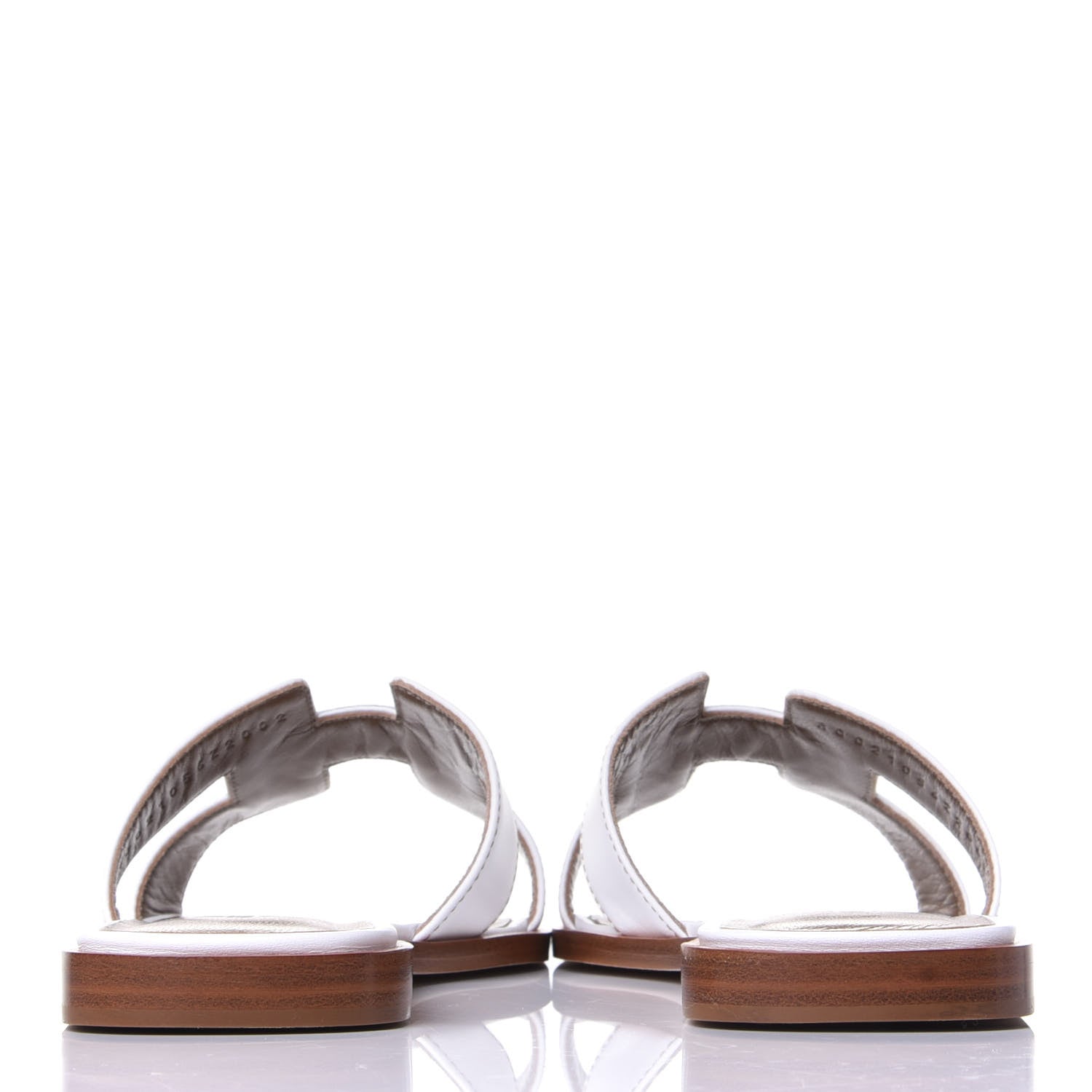 Hermes Box Calfskin Oran Sandals 36 White 6 of 11
