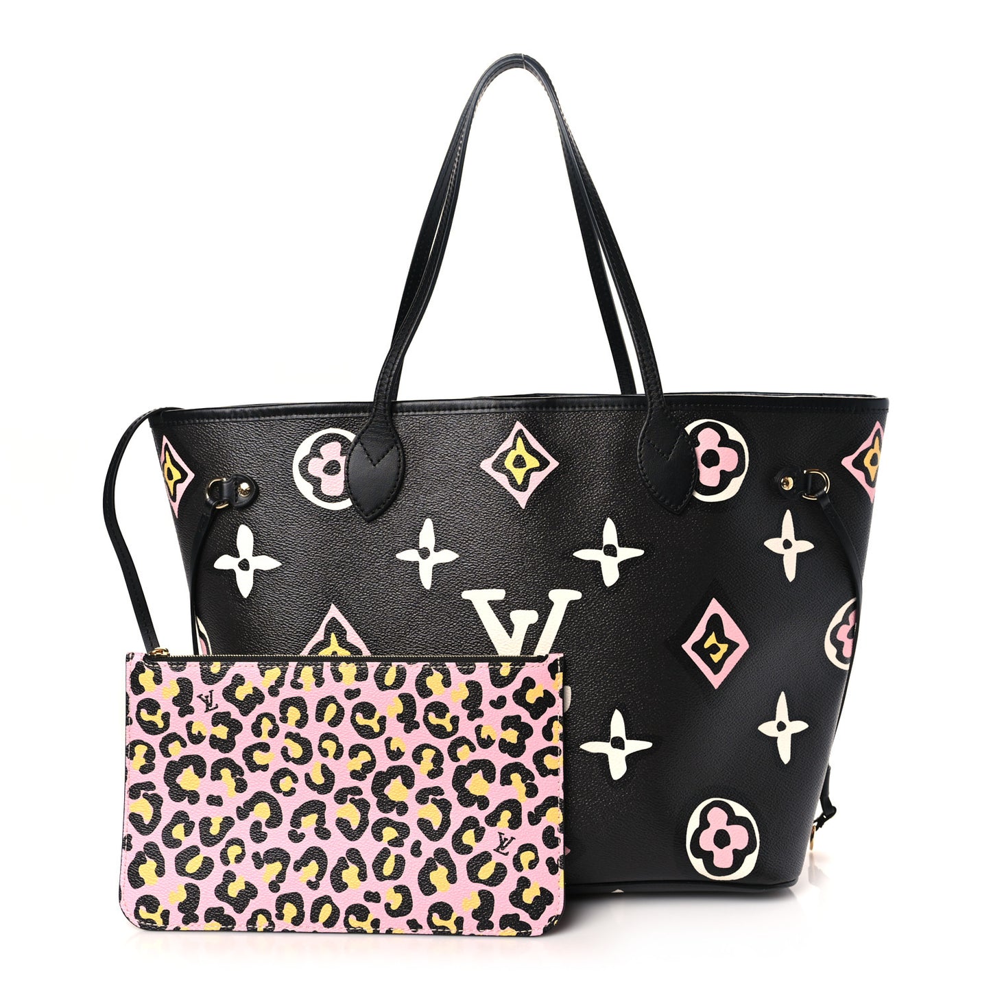 Monogram Giant Wild at Heart Neverfull MM Black
