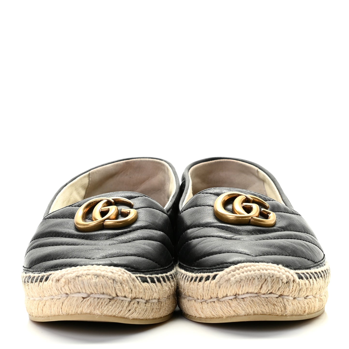 Nappa Matelasse GG Marmont Espadrilles 38 Black