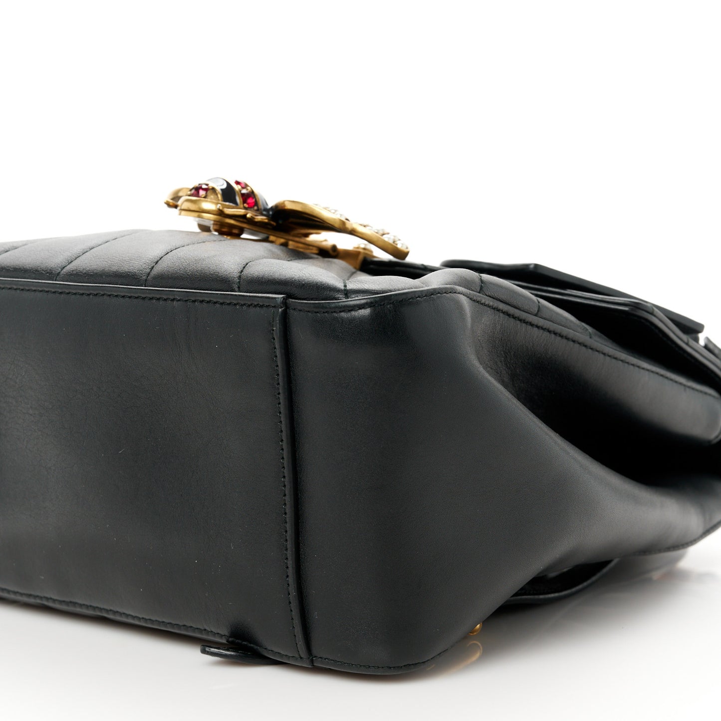 Calfskin Bamboo Trapuntata Queen Margaret Backpack Black
