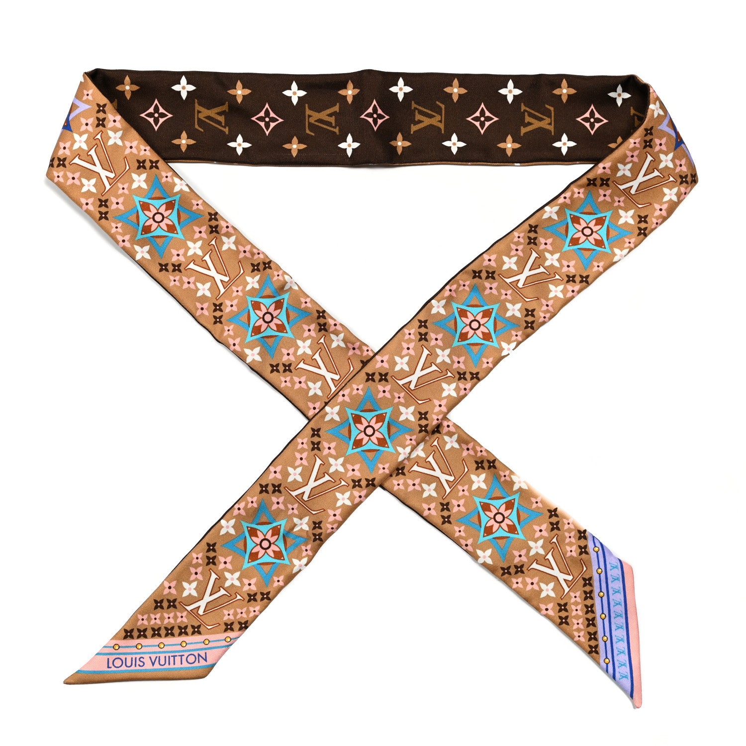 Louis Vuitton Silk Flowers Forever Bandeau Beige 1 of 4