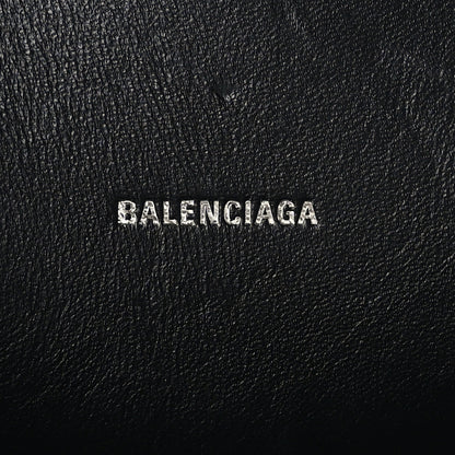 Balenciaga Metallic Calfskin Crocodile Embossed Hourglass Top Handle Bag XS Silver 6 of 9