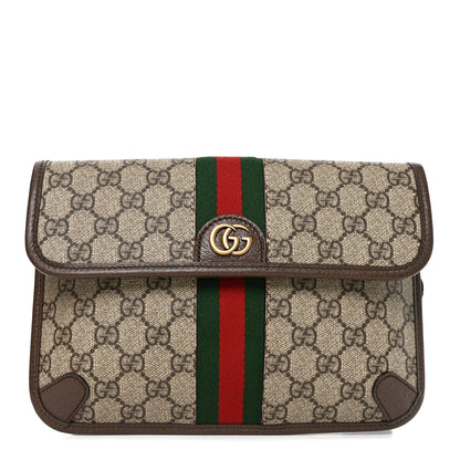 Gucci GG Supreme Monogram Web Small Ophidia Belt Bag Brown 1 of 9
