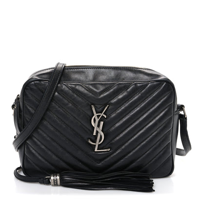 Saint Laurent Calfskin Matelasse Monogram Lou Camera Bag Black 1 of 13