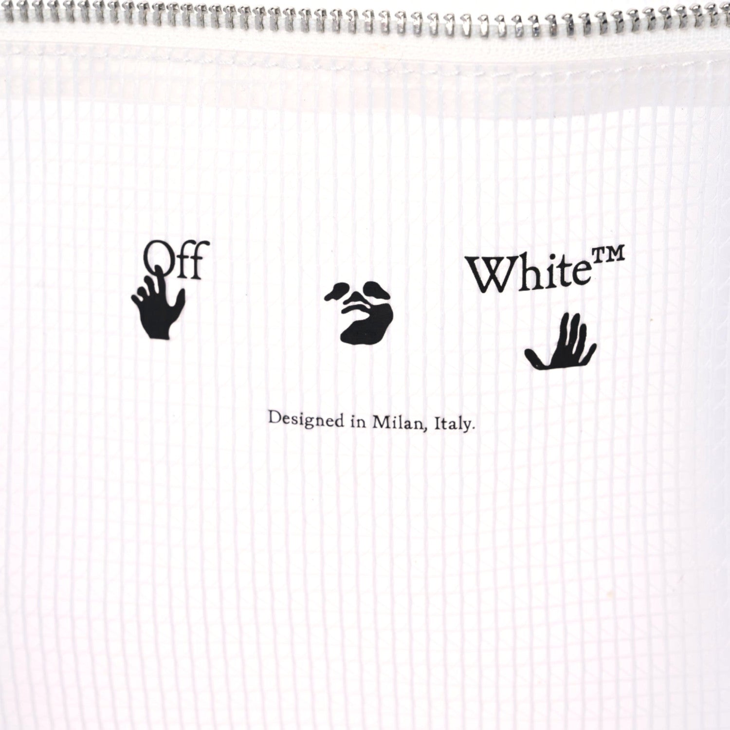 Off-White PVC Transparent Arrows Logo Tote Bag White Black 12 of 15