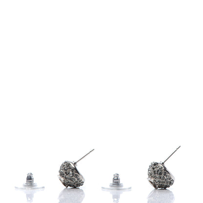 Chanel Crystal CC Earrings Silver 3 of 5