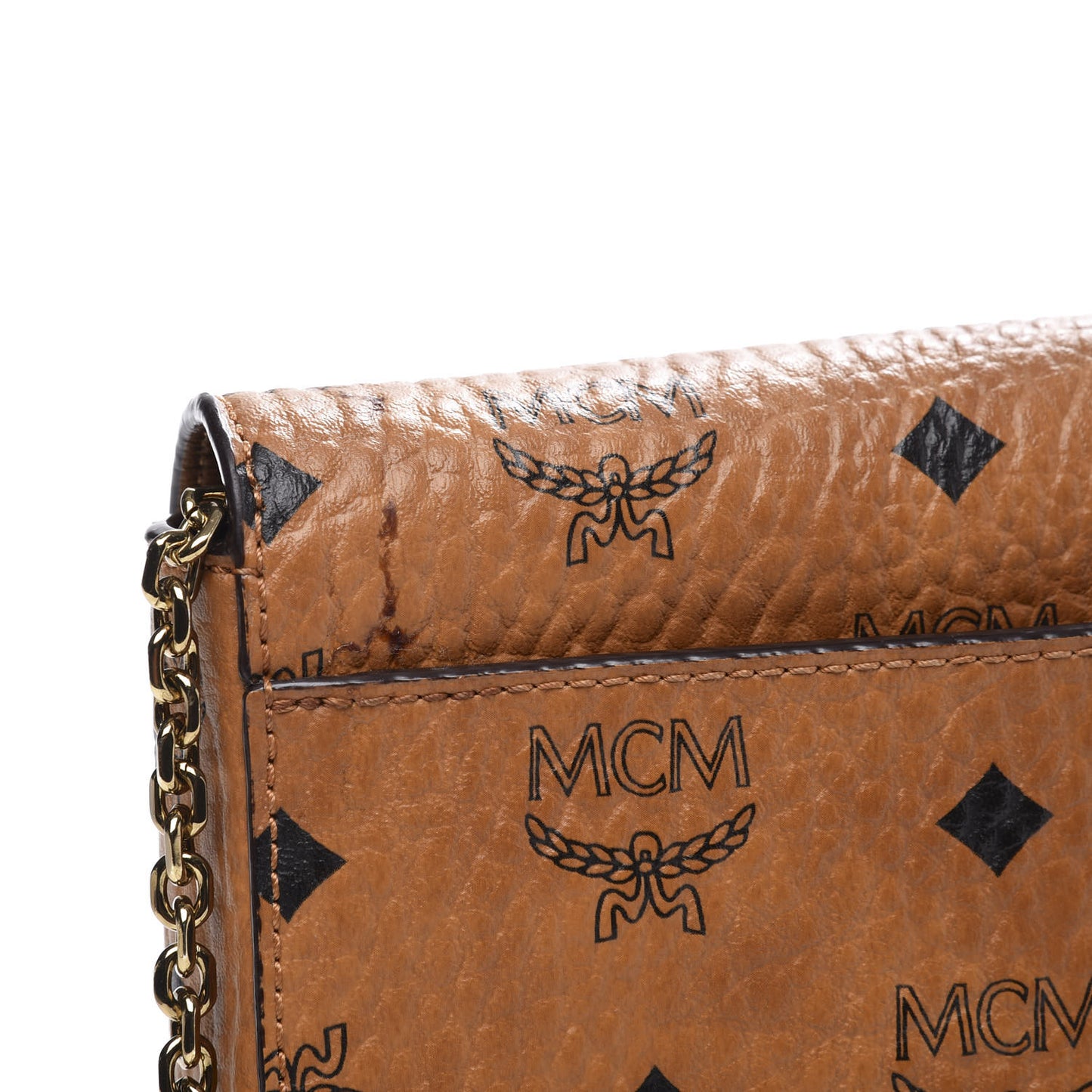 Visetos Medium Patricia Wallet On Chain Cognac