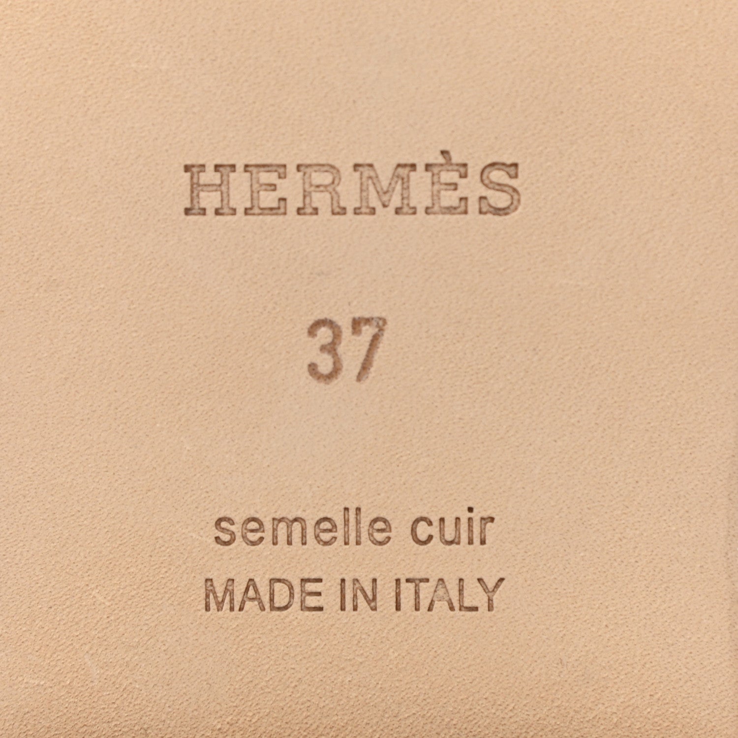 Hermes Epsom Oran Sandals 37 Etoupe 6 of 9