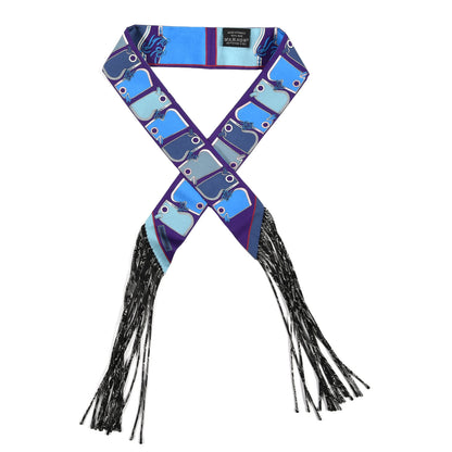 Hermes Silk Camails Fringed Twilly 1 of 3