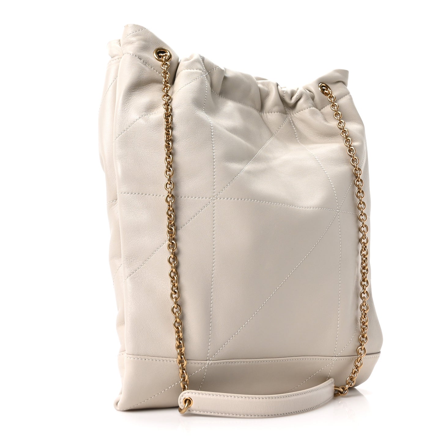 Lambskin Matelasse Monogram Medium Jamie 4.3 Pochon Blanc Vintage