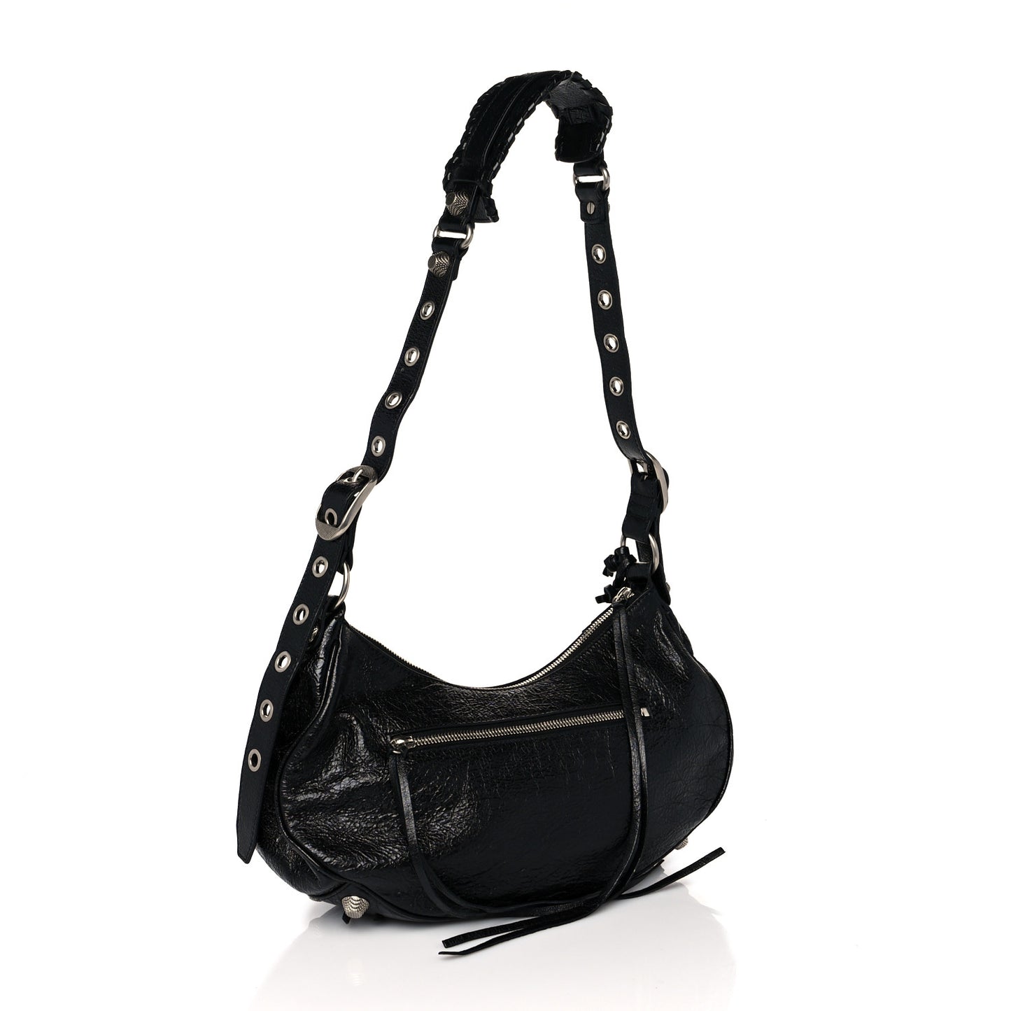 Agneau Arena Small Le Cagole Shoulder Bag Black