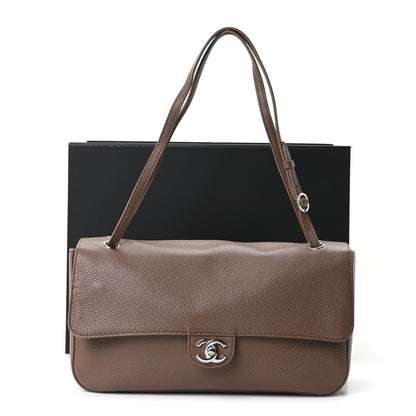Chanel Grained Calfskin Small Souplissimo Maxi Flap Light Brown 11 of 11