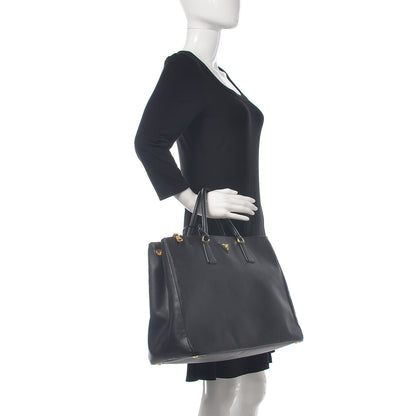 Prada Saffiano Lux Extra Large Galleria Double Zip Tote Black 2 of 19