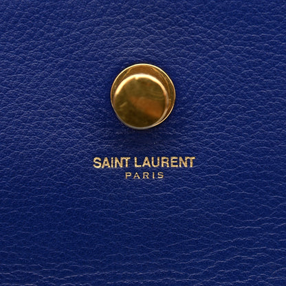 Saint Laurent Calfskin Canvas Small Muse Two Blue 5 of 20