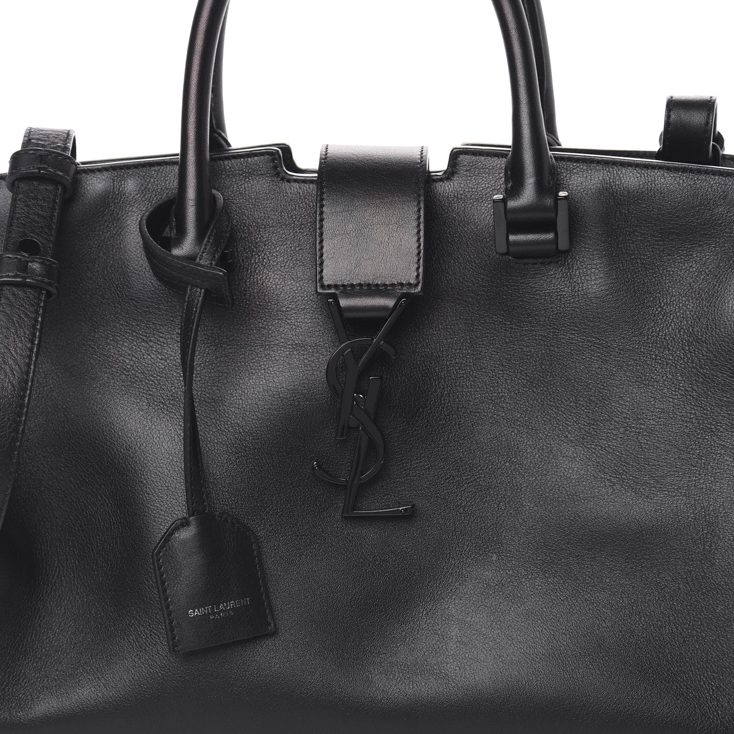 Saint Laurent Calfskin Baby Monogram Cabas Black 12 of 12