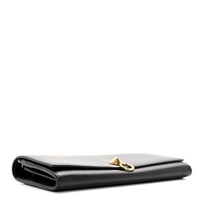 Fendi Vitello Liberty Century Lucido By The Way Continental Wallet On Chain Black 3 of 9