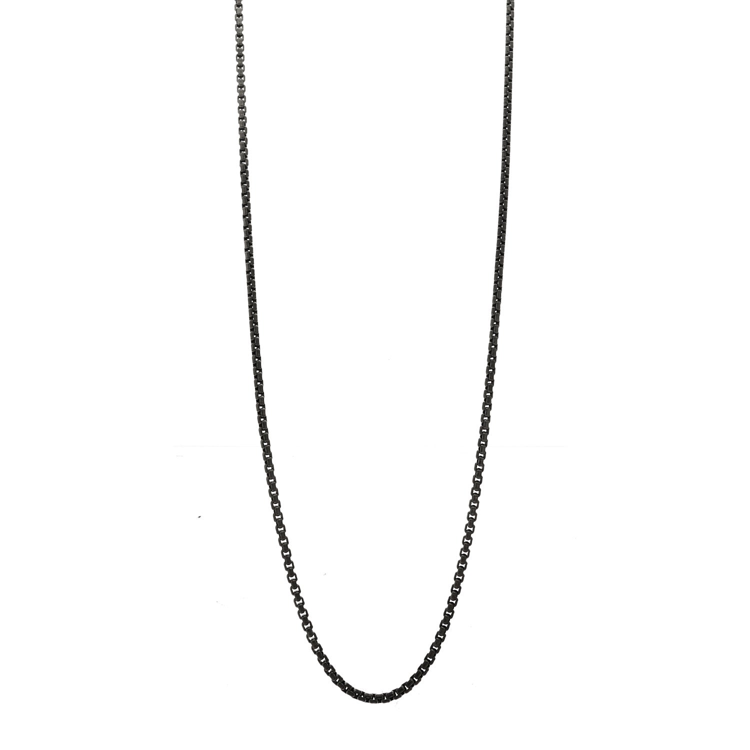 David Yurman Darkened Sterling Silver 2.7mm Box Chain Necklace 32" 1 of 6