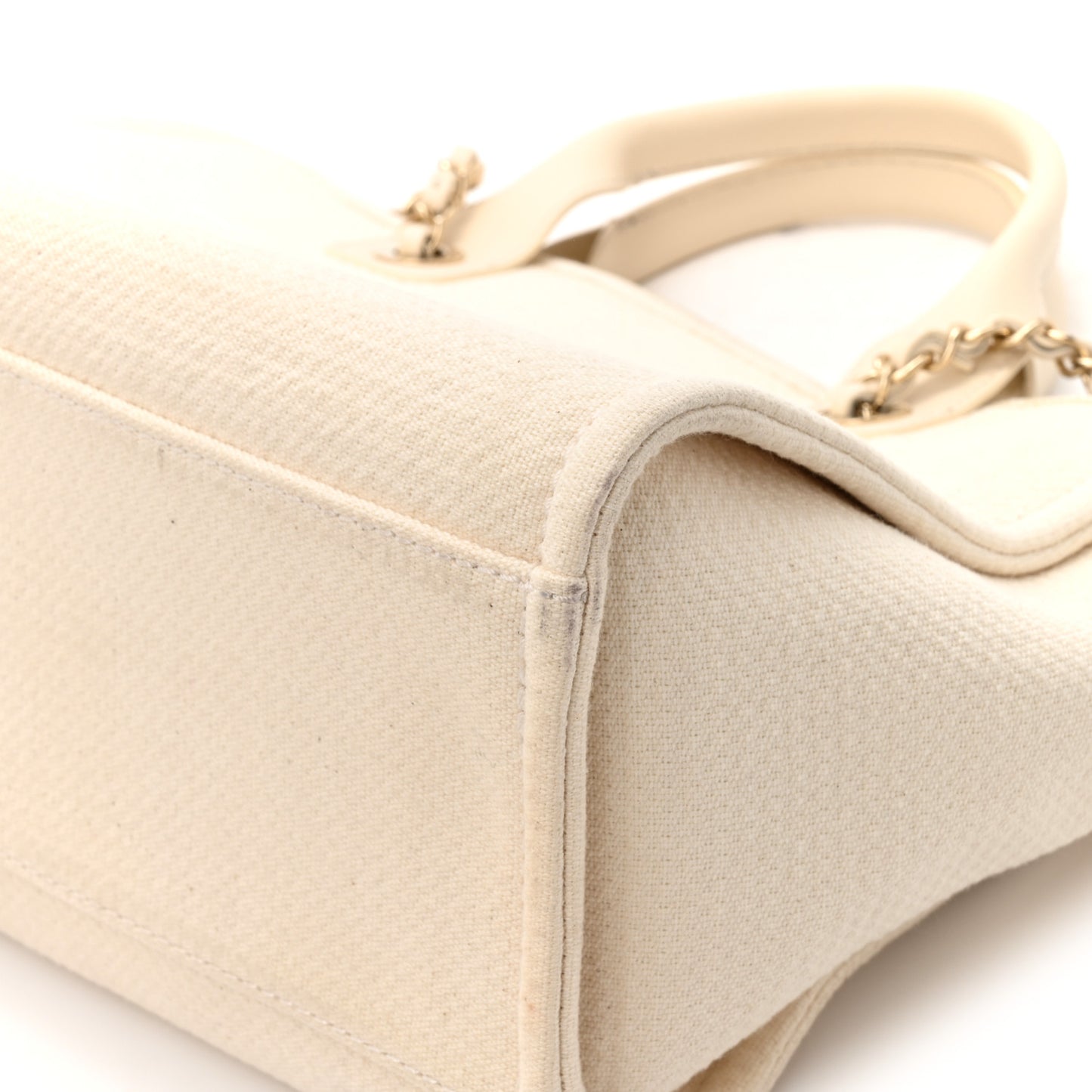 Mixed Fibers Small Deauville Tote White
