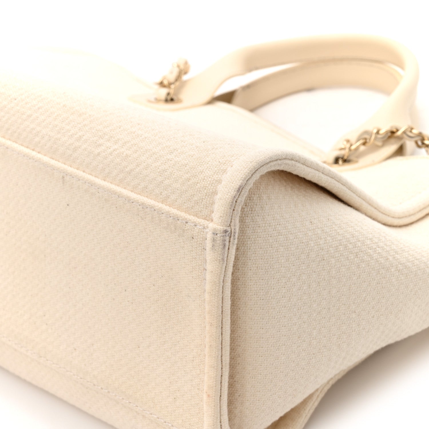 Chanel Mixed Fibers Small Deauville Tote White 17 of 19