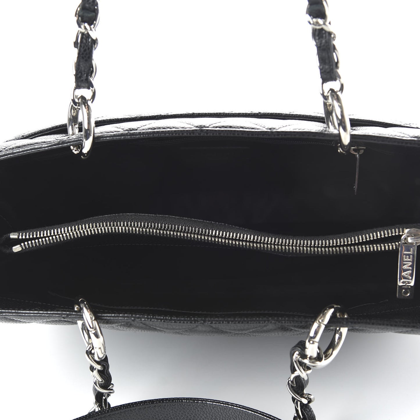 Caviar Quilted Grand Shopping Tote GST Black