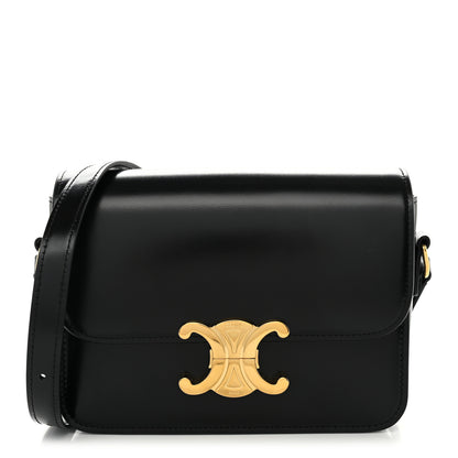 Celine Shiny Calfskin Teen Triomphe Black 1 of 10