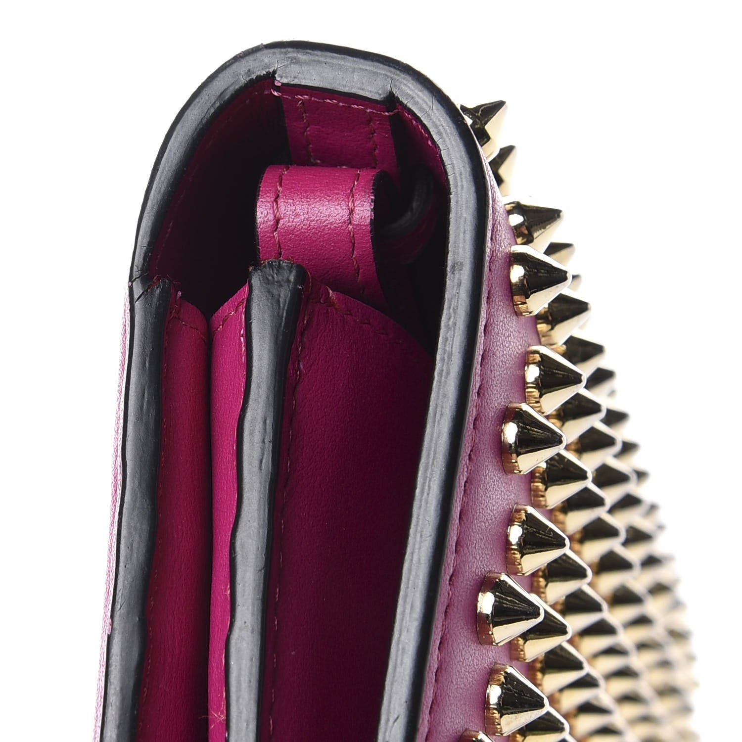 Christian Louboutin Calfskin Spikes Boudoir Wristlet Orthodoxe Gold 10 of 10