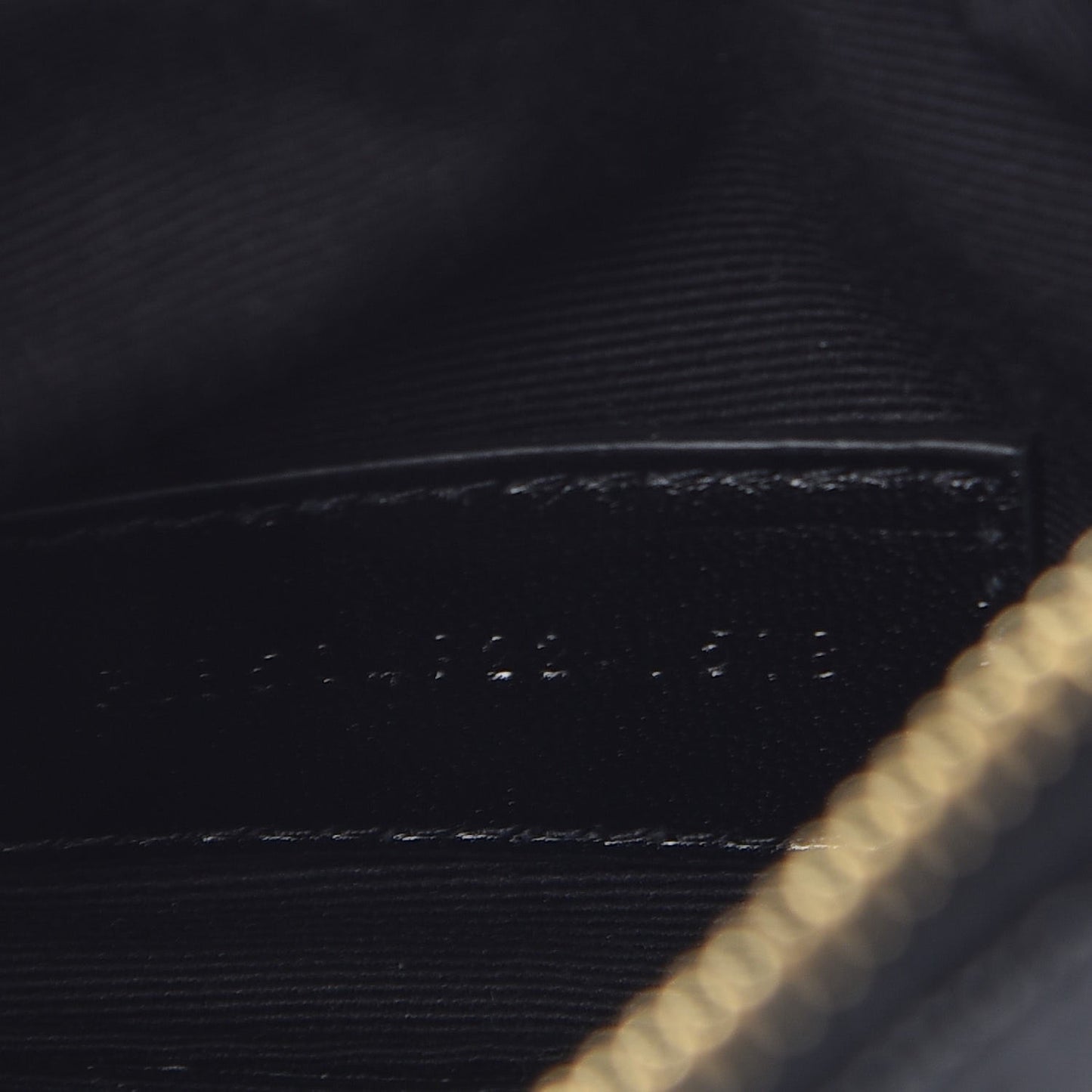 Grain De Poudre Chevron Monogram Bill Pouch Black