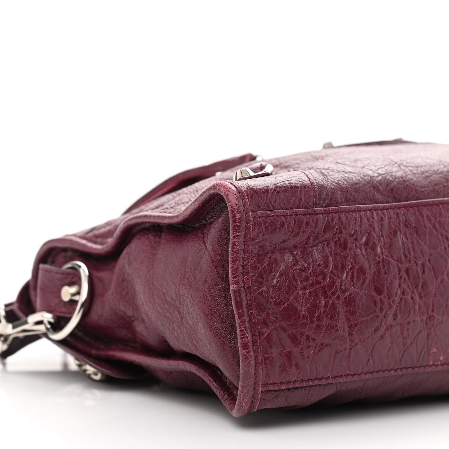 Agneau Classic Silver Hardware S City Violet Prune