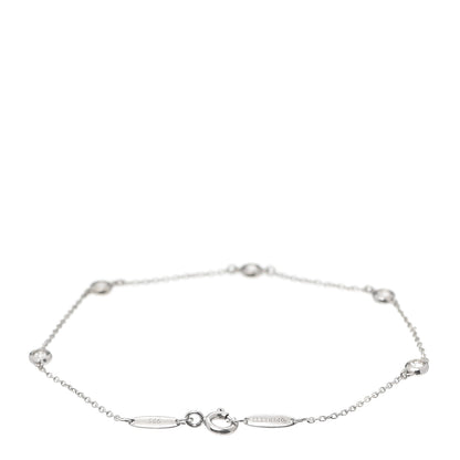 Tiffany Sterling Silver Diamond .25ct Elsa Peretti Diamonds By The Yard Bracelet 3 of 6