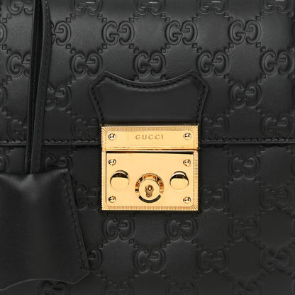 Gucci Guccissima Signature Padlock Backpack Black 9 of 9