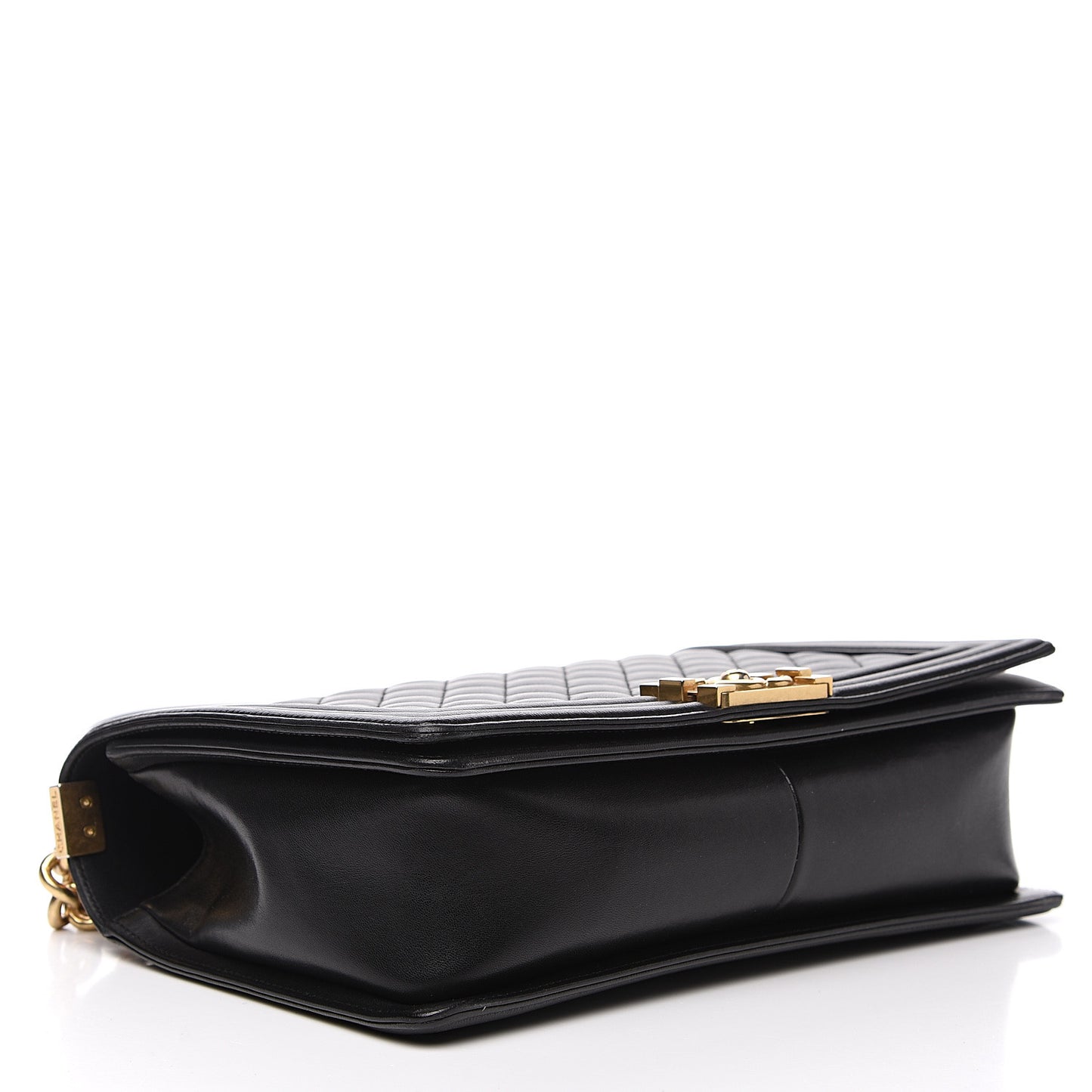 Lambskin Quilted New Medium Boy Flap Black