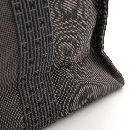 Hermes Canvas Herline MM Tote Grey 9 of 14
