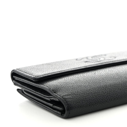 Chanel Caviar Timeless CC French Long Wallet Black 12 of 19