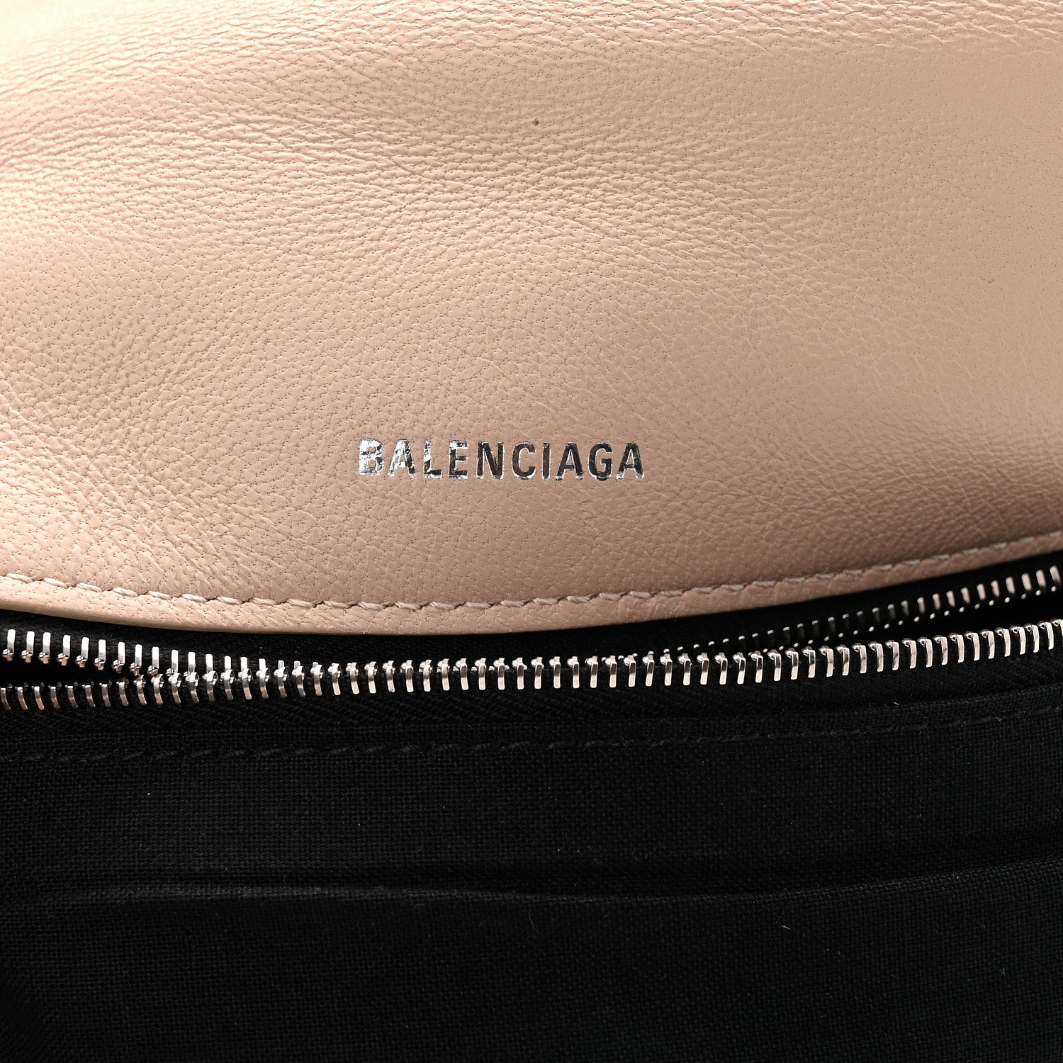 Balenciaga Nappa Calfskin Quilted Touch B Puffy Clutch Light Beige 6 of 8